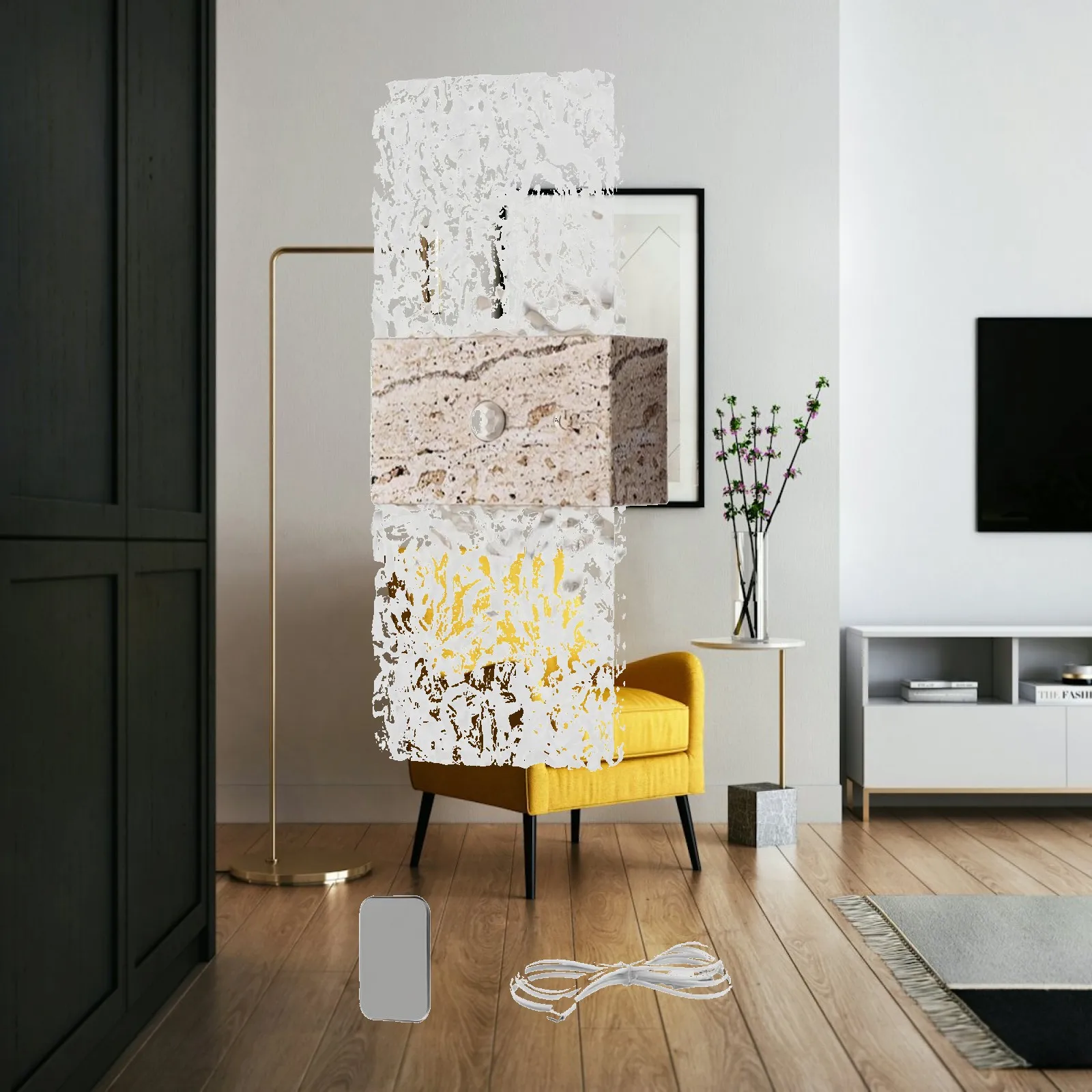Bedroom LED Wall Sconce Lamp Rechargeable Acrylic Fixture Battery Operated for Interior Living Room Corridor Wall Lighting