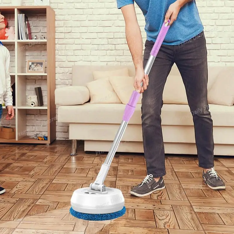 Adjustable Rotatable Electric Floor Mop, Super‑Absorbent Cleaning Device for Hardwood, Tile, Bathroom & Glass Surfaces