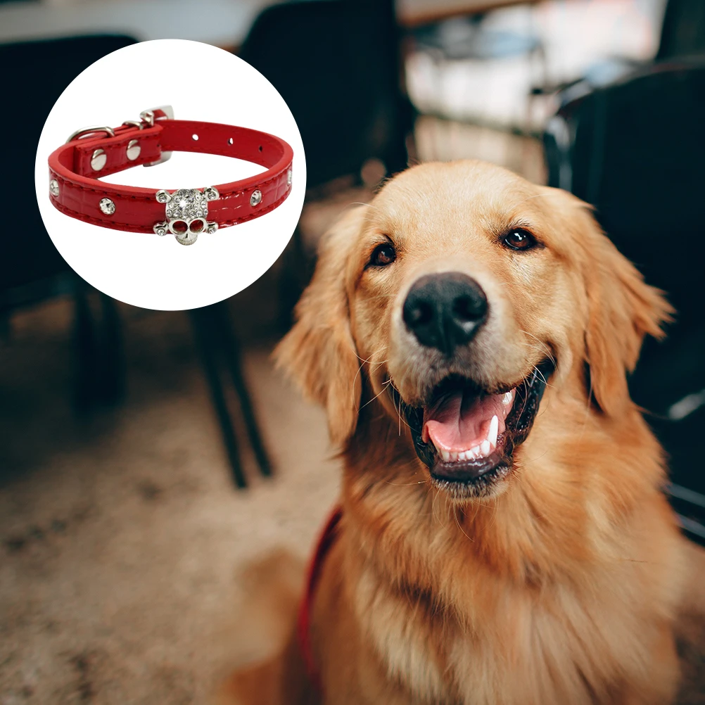 

Rhinestone Dog Collars Halloween Style Adjustable Fits Most Dogs Stylish Pet Necklace Party Outdoor Puppy Accessories