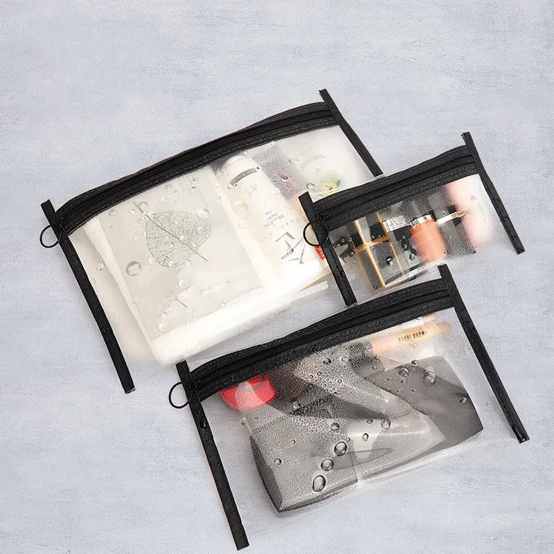 Transparent PVC Organizer for Cosmetics Bag Women Zipper Makeup Bag Case Travel Make Up Organizer Storage Bath Toiletry Wash Bag