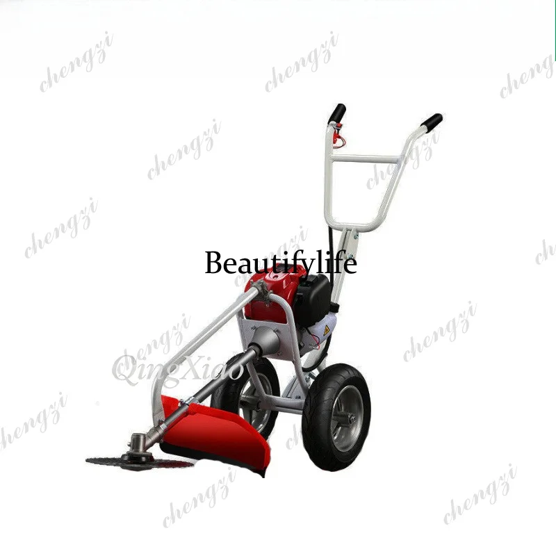 M81 Four-stroke Hand Push Lawn Mower Multifunctional Gas Powered Brush Cutter Soil Loosening Furrowing Practical Small Weeding M