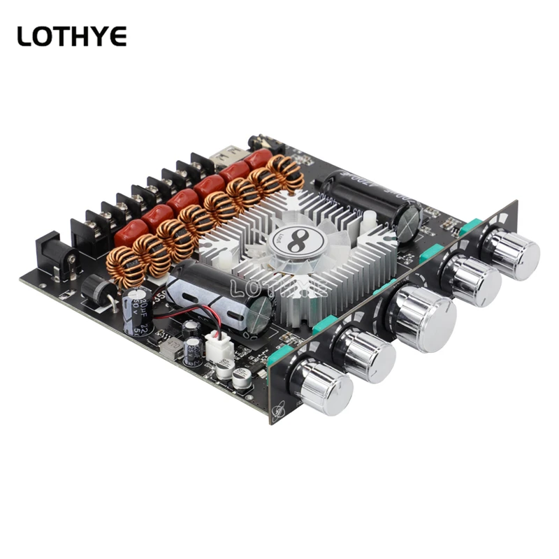 2.1 Channel TPA3251D2 Bluetooth 5.1 220W*2+350W HIFI Power Sound Amplifier Board Module Treble Bass Subwoofer AMP AUX S350H