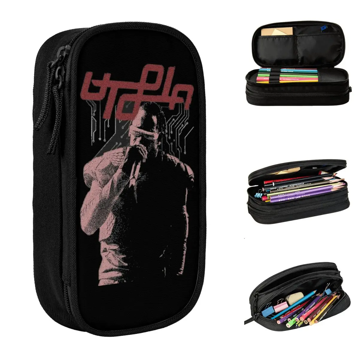 pen box de grande capacidade material de escritorio lapis rapper presentes perfeitos travis scotts utopia acessorios hip hop 01