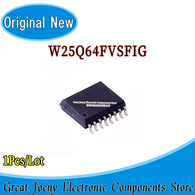 100% New Original W25Q64FVSFIG 25Q64FVFIG IC NOR FLASH 64MBIT Chipset SOP-16 Bulk Best Price Plastic Casing