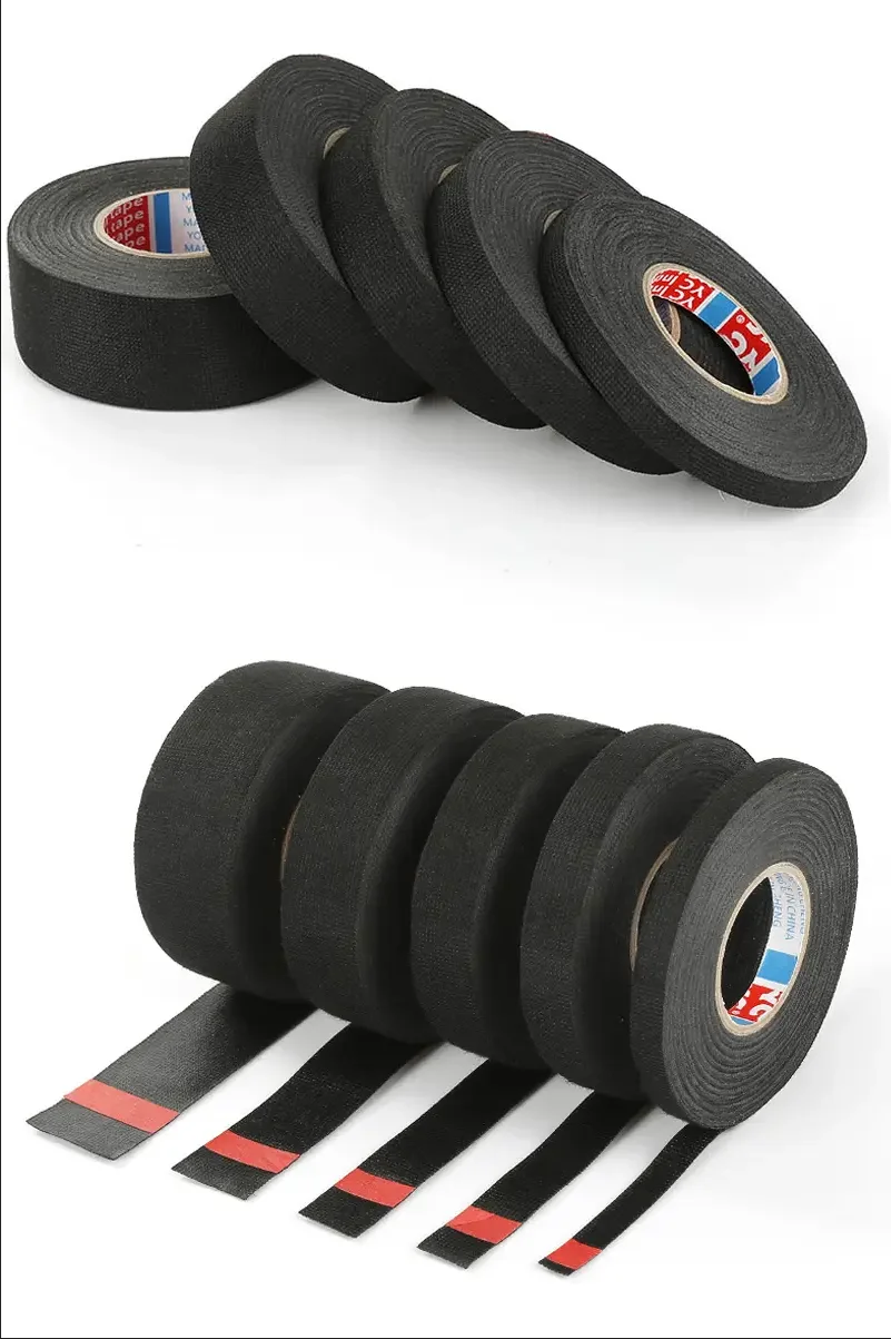 Elektrische Isolierband Hitzebeständiges Kabelbaum-Band 9/15/19/50/100MM Schutz für Auto-Kabelbaum Wasserdichtes Klebeband Elektrisches Isolierband für Auto-Kabel PVC-Isolierband Verschleißfestes Isolierband für Kabel – Detail 12