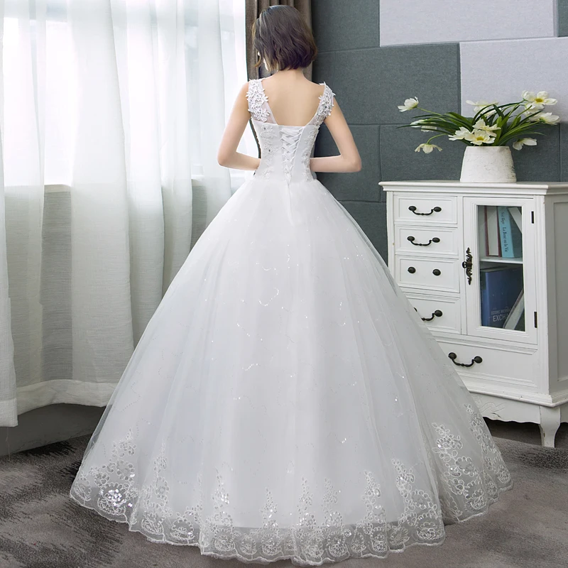 Áo Cưới Dáng, Kích Thước Bóng Đồ Bầu Cô Dâu Váy Áo Không Tay Cổ Chữ V Phối Ren Váy Vestidos De Novia