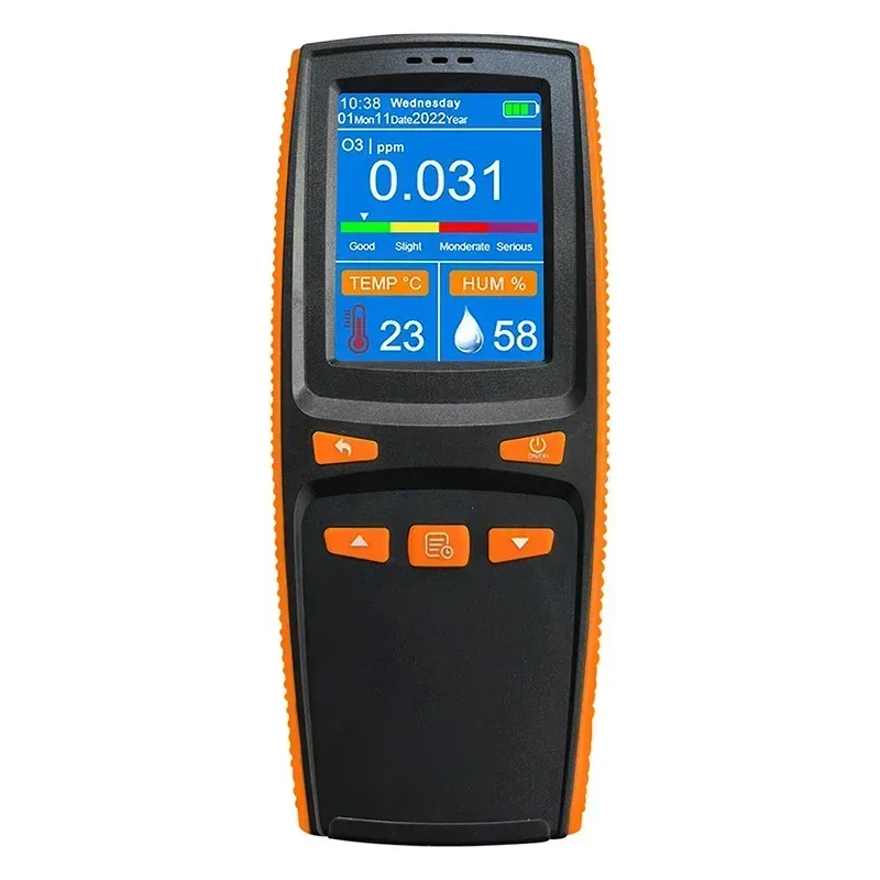 Ozone Analyzer o3 Detector de Gás de Ozônio Sensor Inteligente Medidor de Qualidade do ar Monitor de Gás Temperatura e Tester de Umidade
