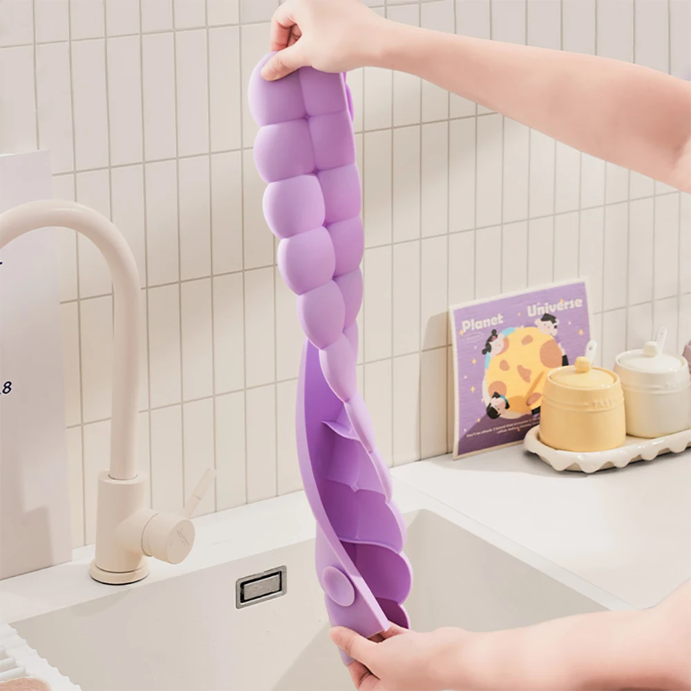 Soft Silicone Sink Splash Guard with Suction Cups Bathroom Kitchen Pool Protecting Clothes From Splashing Water Stopper
