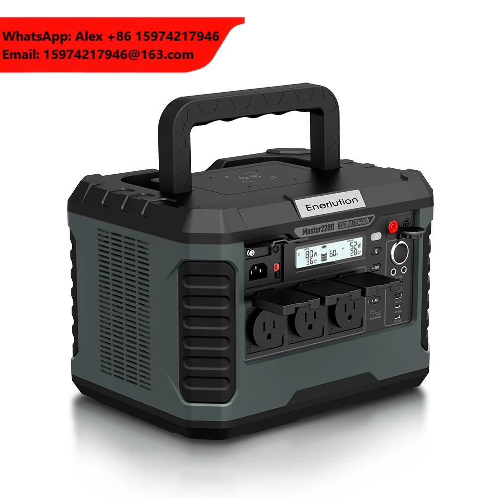 Eco-Friendly Power 1000W 1800W 2200W Portable Solar Generator With Lithium Battery Home Portable Power Station For Solar System