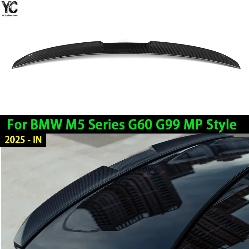 Automotive Real Dry Carbon Rear Lid Spoiler Boot Wing for BMW G60 I5 G90 2024-IN MP Style