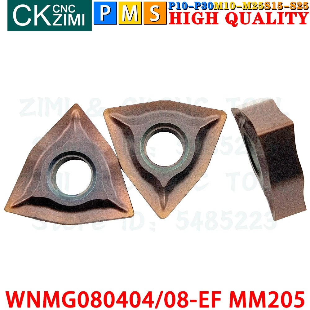 WNMG080404-EF MM205 WNMG080408-EF MM205 كربيد إدراج الخارجية تحول إدراج أداة WNMG0804 WNMG 0804 MM205 نك مخرطة معدنية تحول القاطع أداة