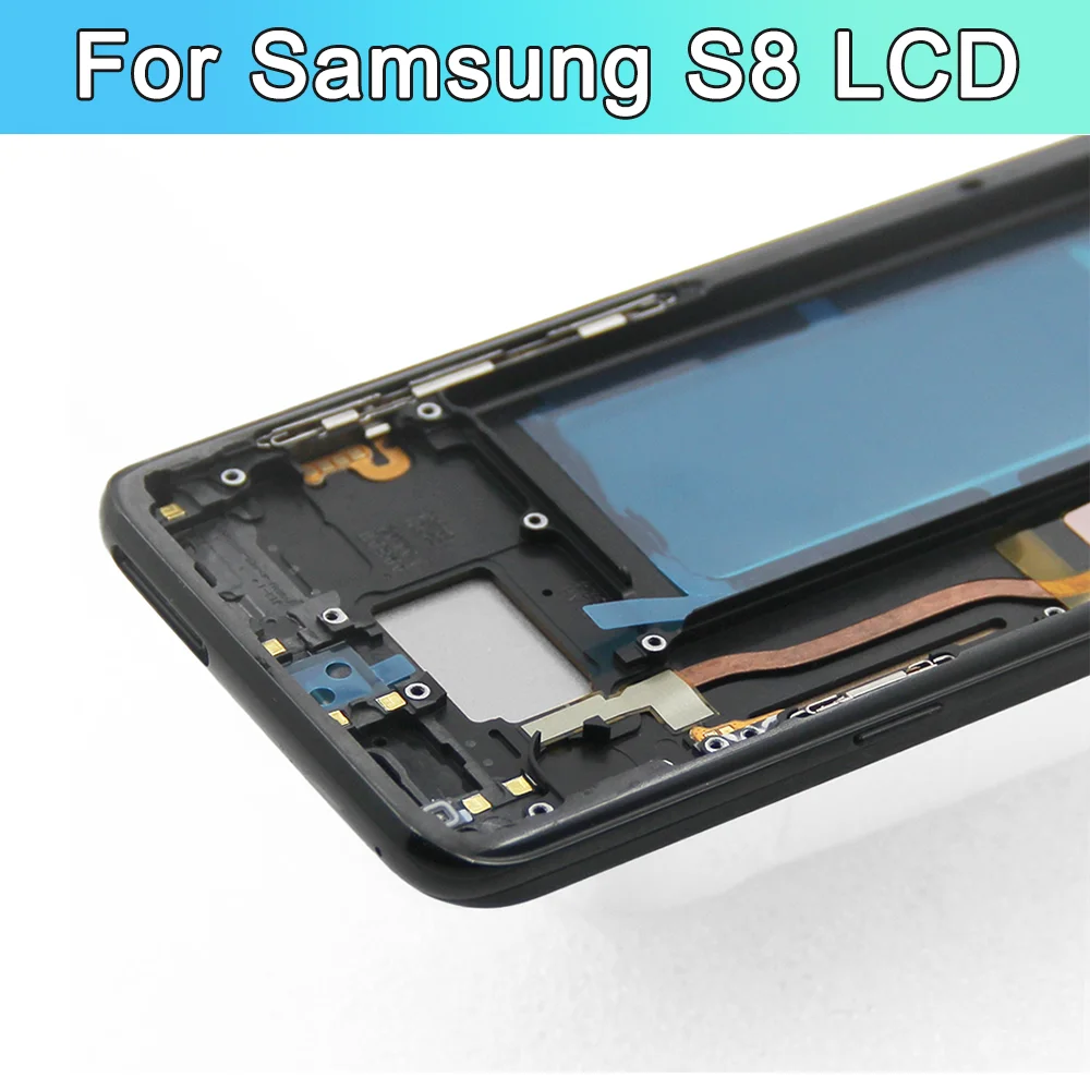 Tested NEW TFT Screen S8 LCD with frame for Samsung Galaxy S8 G950 SM-G950FD Display Touch Screen Digitizer Assembly Replacement