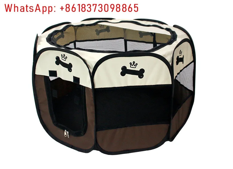 Octagonal Pet Tent Foldable Pet Delivery Room Closed Cat Tent Dog Cage