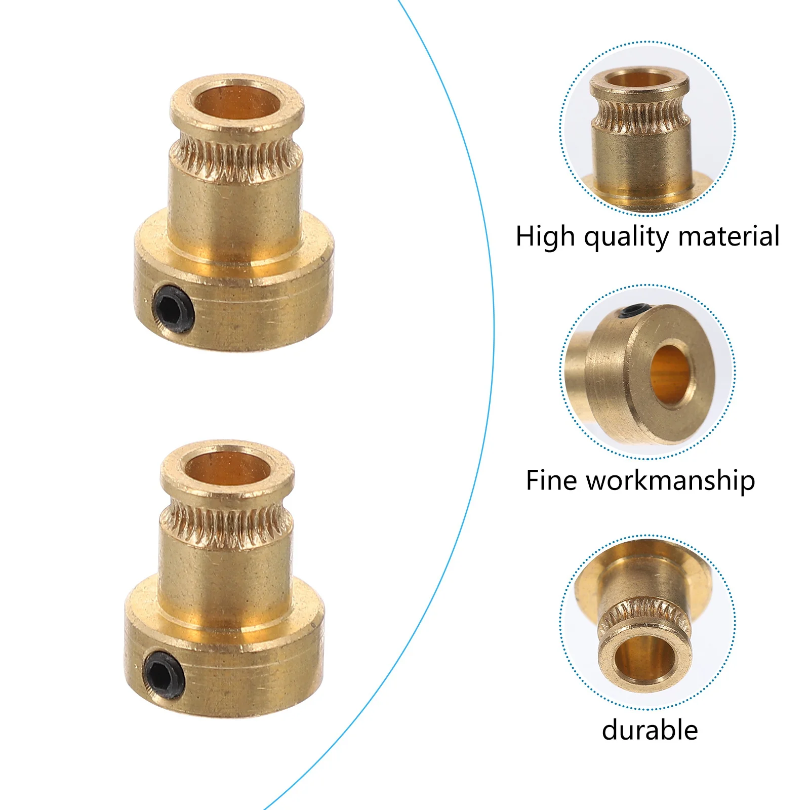

4pcs 1.75Mm Brass Drive Gear 3D Printer Extruder Wheel Metal Feeding Gear Durable Extrusion Part For 3D Printing