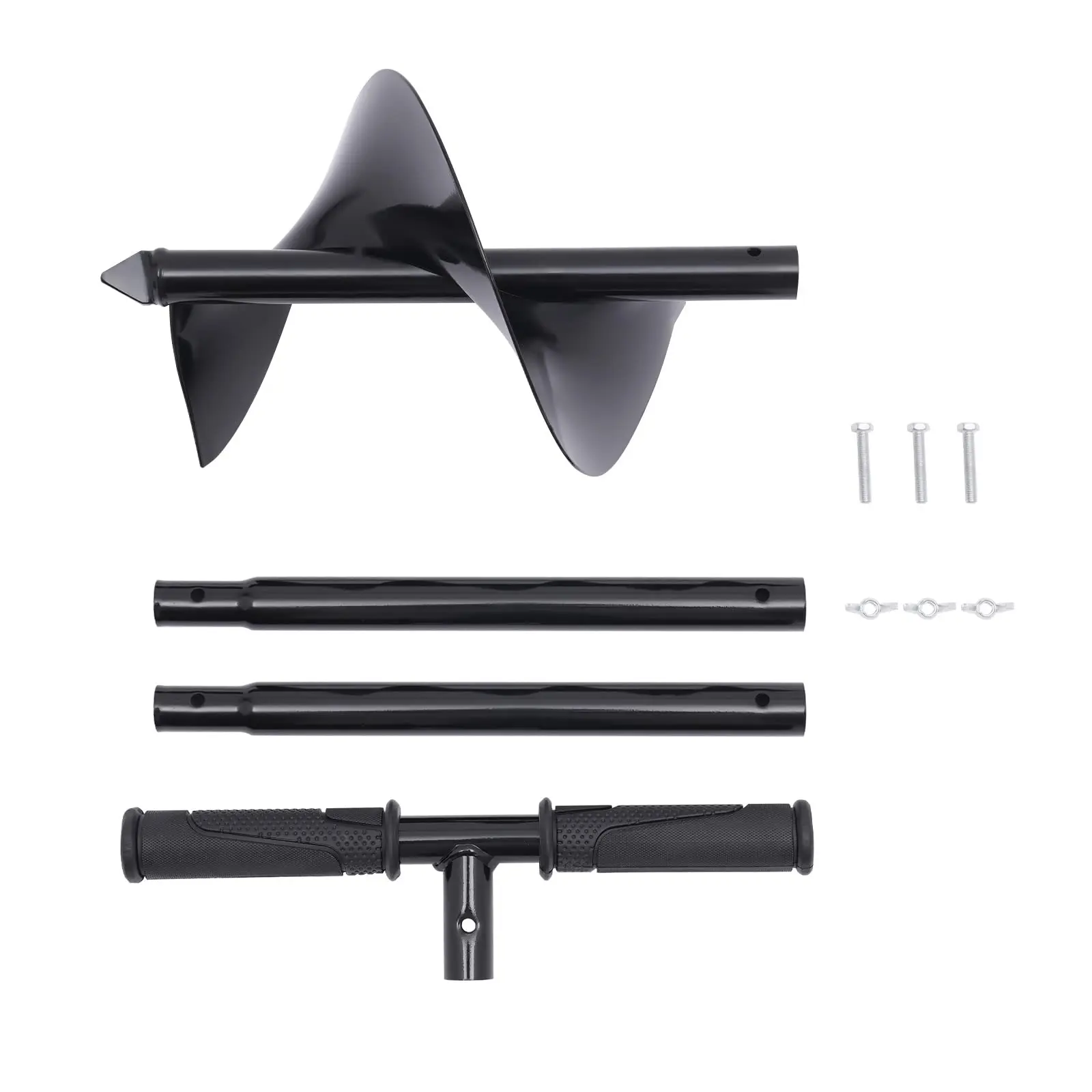 8 "X 33" Ручной шнековый шнековый станок Т-образный ручной садовый шнек Спиральное сверло для глубокого выращивания саженцев Pl