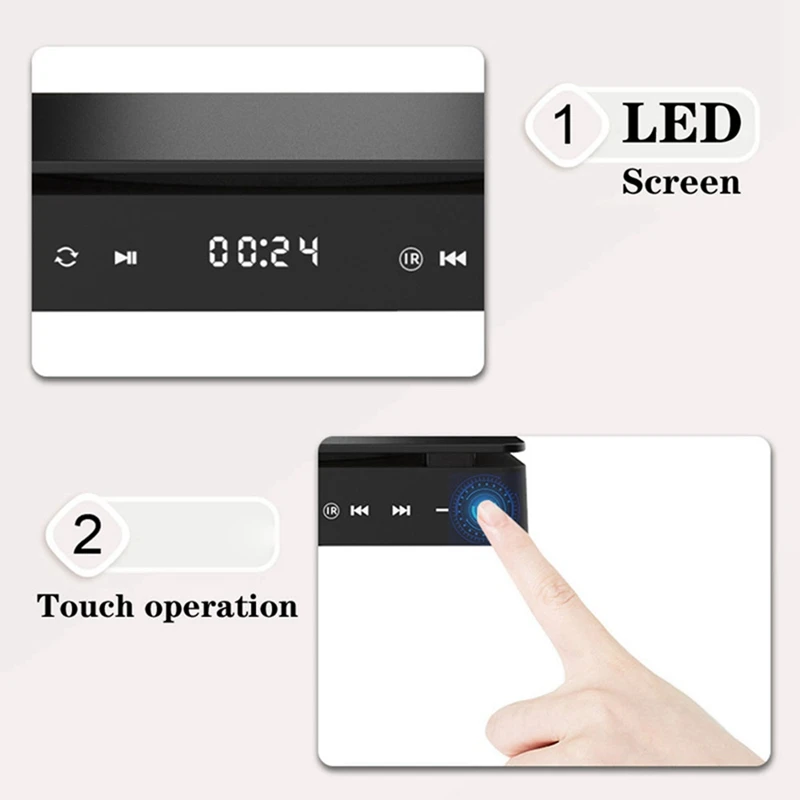 Portable DVD Player Compatible with AV Out & CD Player Optical Out Region Free,USB Supported EU Plug-TCES