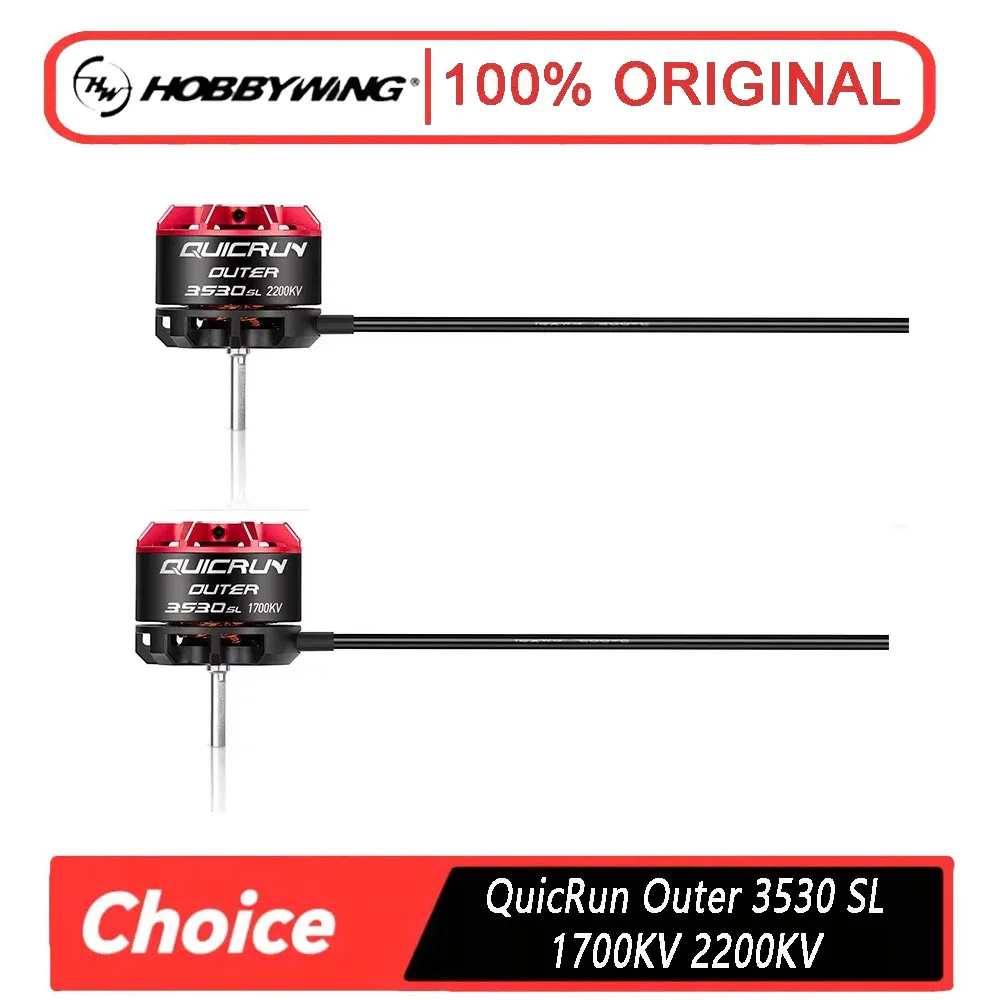 

HobbyWing QuicRun Outer 3530 SL 1700KV 2200KV Бессенсорный бесщеточный двигатель для радиоуправляемого автомобиля 1/10 1/12