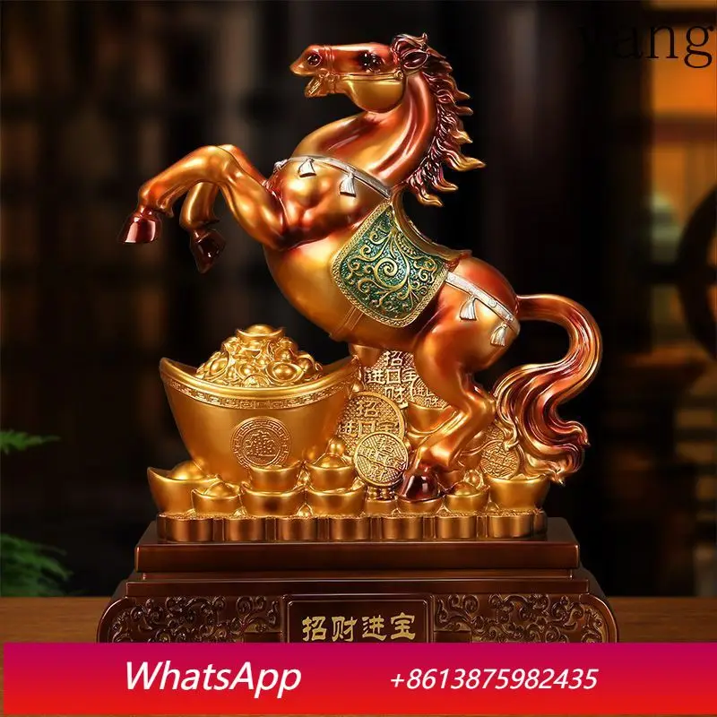 

LH copper horse jewelry craft living room TV wine cabinet desk furniture opening gift