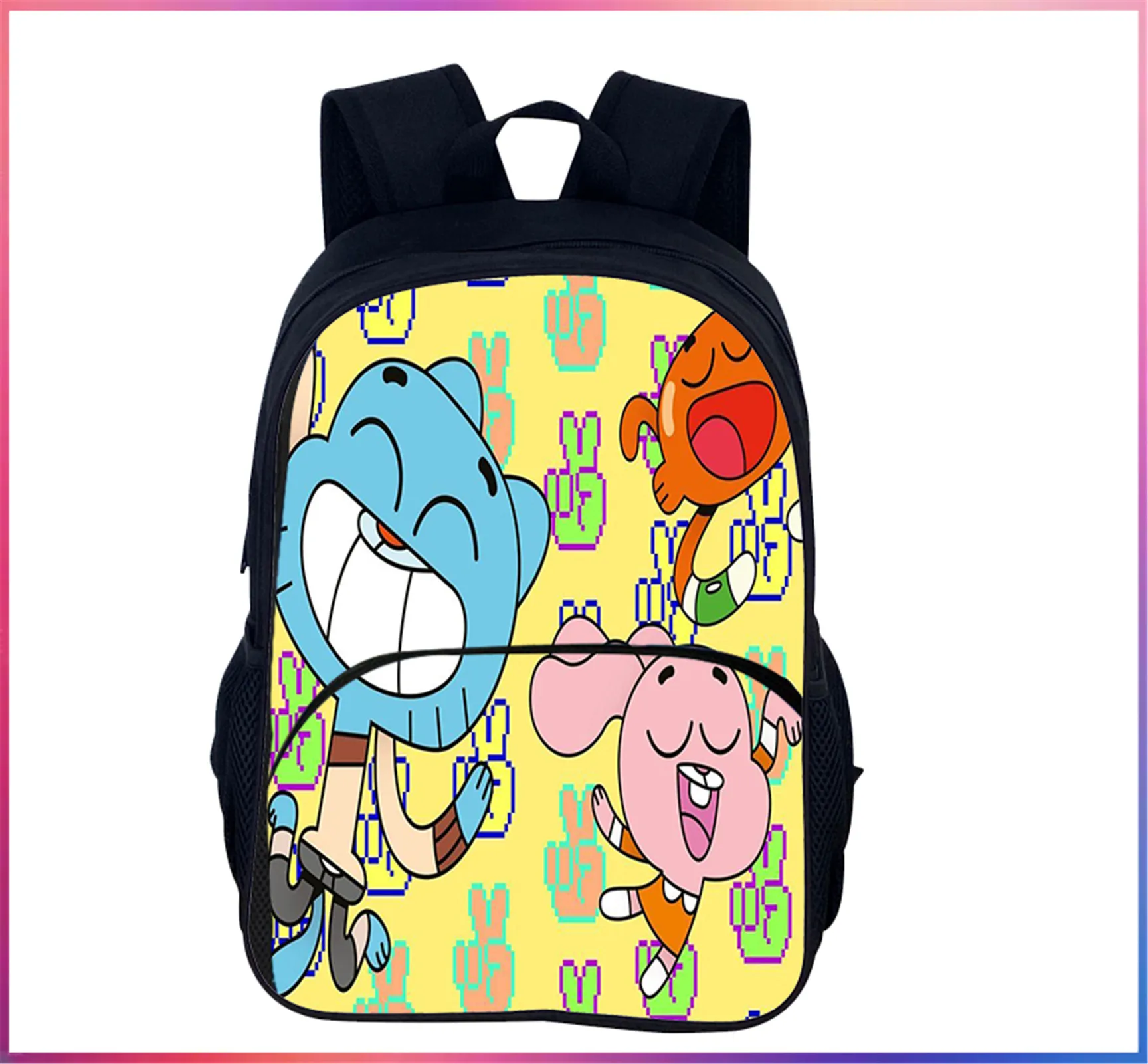 The Amazing World of Gumball Multifunction Kid Backpack-Lightweight Classic Daypack-Large Capacity Rucksack for School