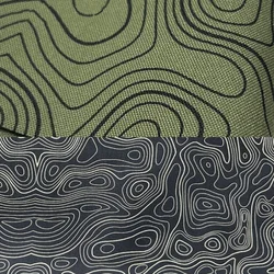 500D Nylon Green Black Terrain Camouflage Fabric Topography Contour Camo Cloth PU Coating Vests Luggage Sub-bag DIY