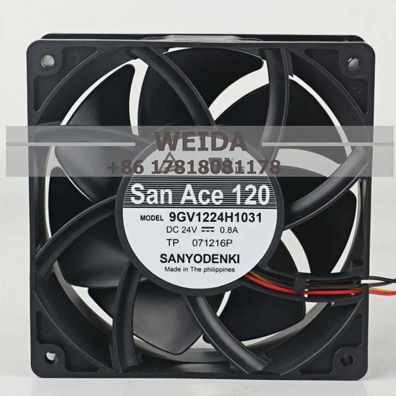 

SANYO 9GV1224H1031 DC24V 0.80A 120*120*38MM 12038 12CM Original Brushless DC Axial Flow Frequency Converter Cooling Fan