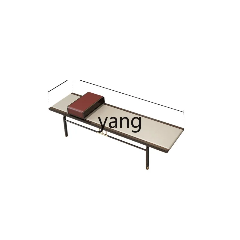 

Yjq New Chinese Style Solid Wood Bed End Stool Modern Light Luxury Simple Shoe Changing Bench