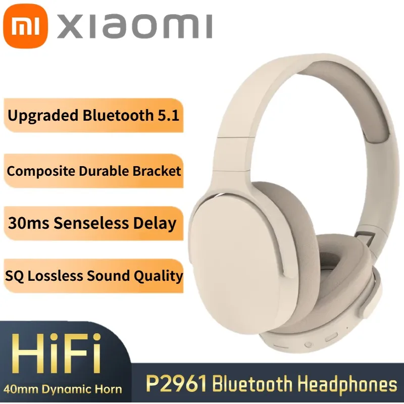 Xiaomi Original Bluetooth Earphone P2961 HIFI Headset Wireless Headphones Over-ear Earbuds For Ios Android Game Music 2025 New