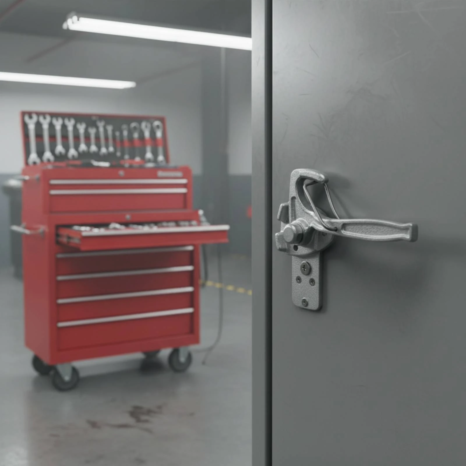 

2 Pieces Hauling Latch Handle Lockable Cast Steel Latch Hauling Door Handle Mirror Polished Vehicle Hardware Reversible Design