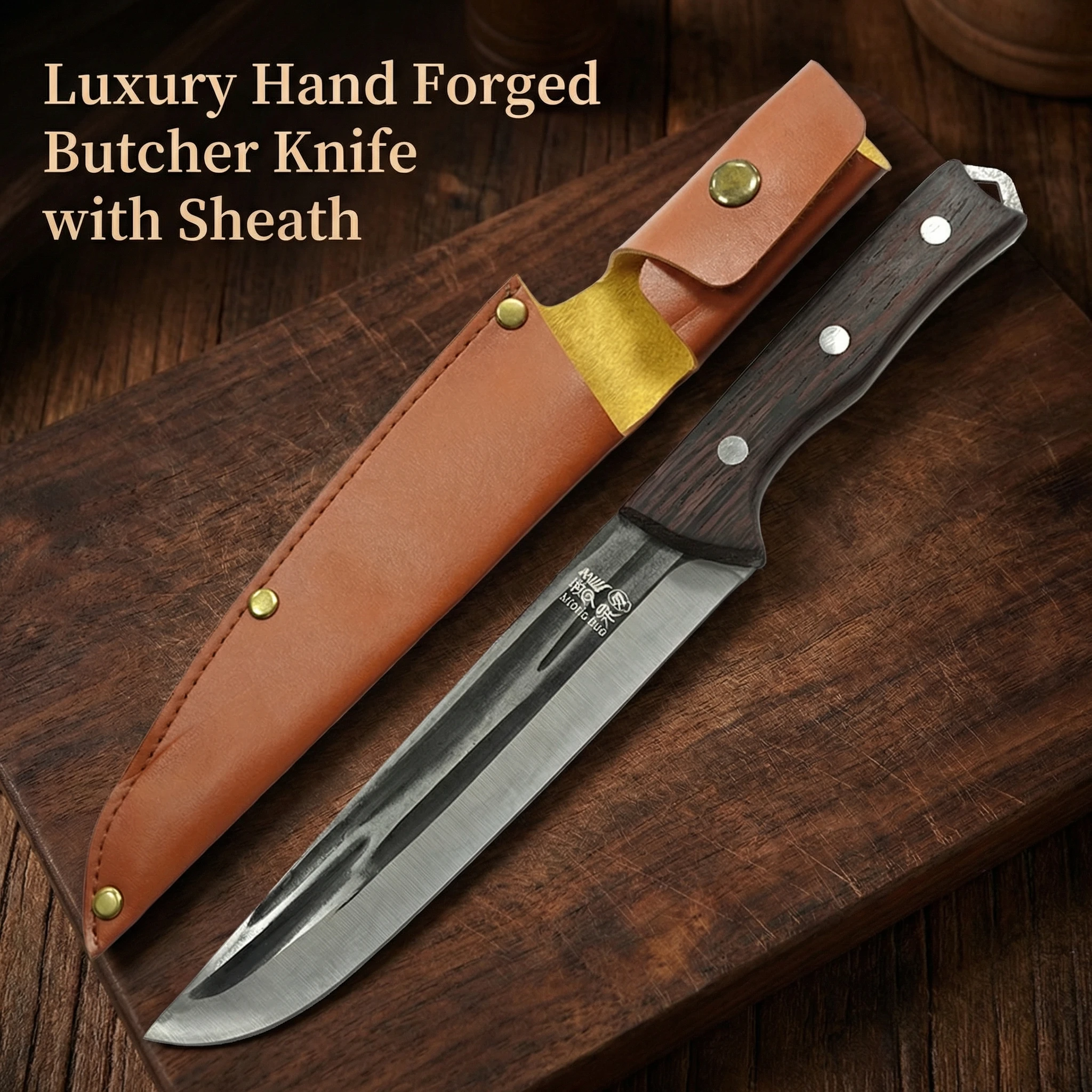 Nuevo Cuchillo Profesional Forjado a Mano para Deshuesar - Cuchillos de Carnicería de Acero con Alto Contenido de Carbono, Herramienta de Deshuesado de Carne para Barbacoa y Cocina