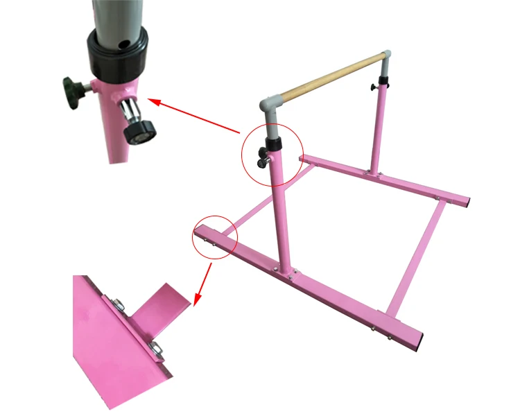 Kids Indoor Mini Horizontal Fitness Gymnastic Bars Wood Parallel Bars with Roll Mat Air Track Product