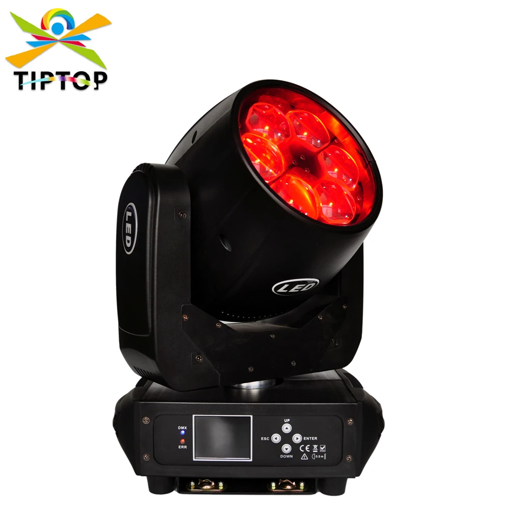 

Gigertop TP-L672 New Design 6x40W Mini Bee Eye Led Moving Head Zoom Beam Light LED Display 10/17 Channels Dual Mounting Hook