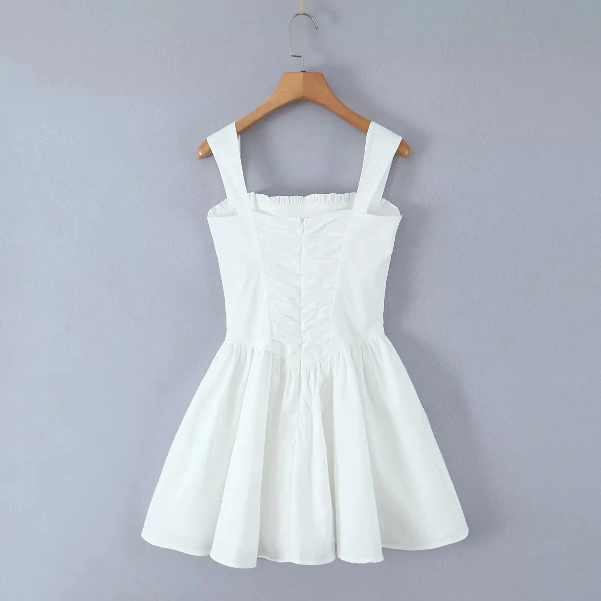 레트로 플로럴 프린트 깅엄 체크 미니 드레스 여름 스위트 스타일 하이 웨이스트 민소매 드로스트링 홀터넥 A라인 숏 스커트