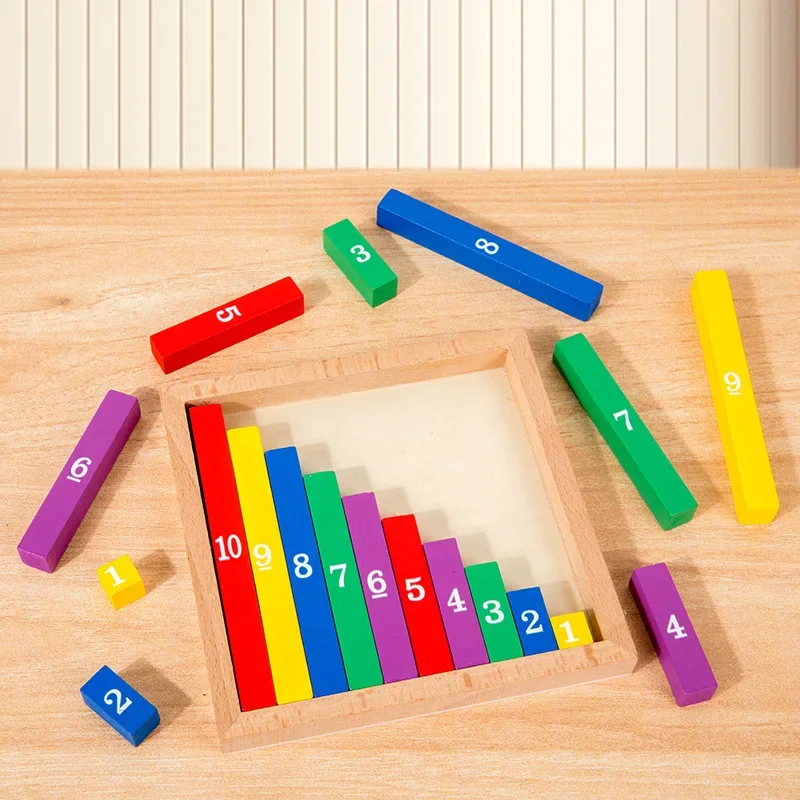 Colorful Wooden Math Toys Learning Sticks Long And Short Counting Sticks Mathematics Teaching Aid