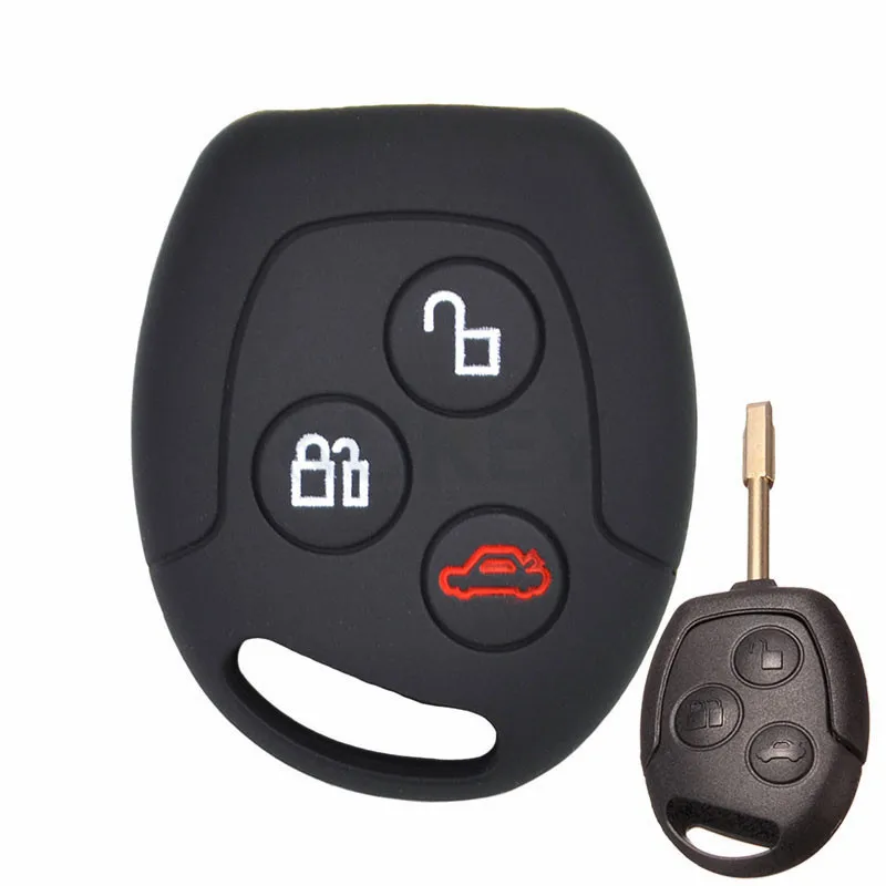 For Ford Focus Fusion Fiesta Ranger KA Kuga C-Max S-Max Galaxy Mondeo Escape Remote Fob Cover Silicone Car Key Case