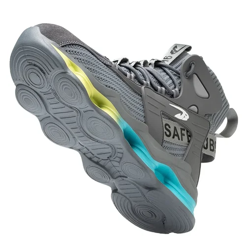 Imagen 2 del producto Zapatos de seguridad para el trabajo para hombre, zapatillas de trabajo antipinchazos, zapatos de trabajo indestructibles con punta de acero, zapatos ligeros para hombre, botas de seguridad