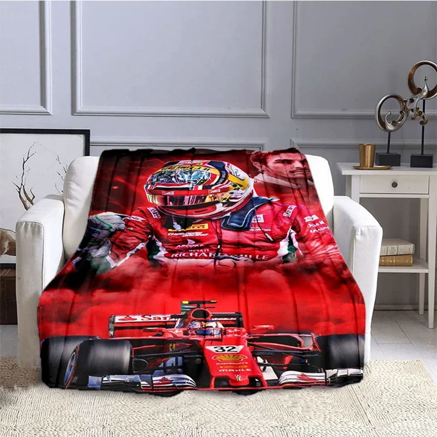 F1 Famous Racingr Racing car Blanket Children's  High Quality Flannel Soft Comfortable Home Travel Blankets