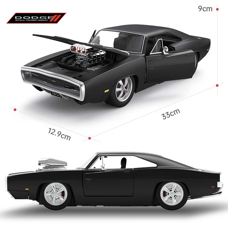 NEW Dodge R/T Engine RC Car 1:16 Scale Remote Control Car Model Radio Controlled Rechargeable Battery Auto Toy for Kids Adults