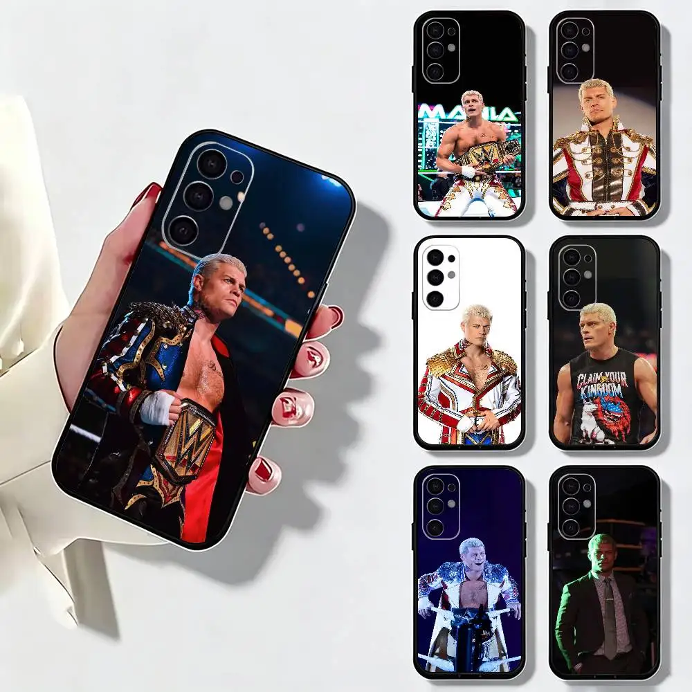 Wrestler C-Cody Rhodes Phone Case Black Silicone Soft For Samsung S25,S24,S21,S22,S23,S30,Ultra,S20,Plus,Fe,Lite