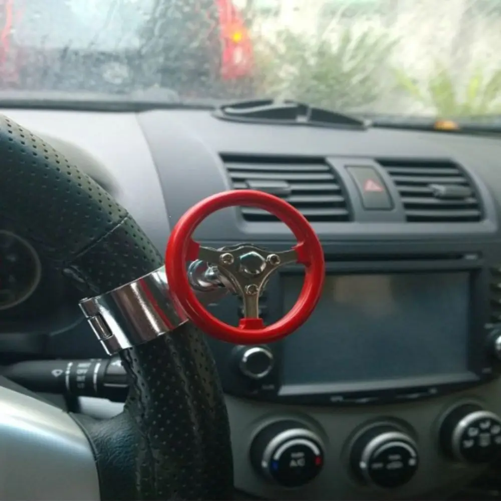 Stainless Steel Steering Wheel Grip Knob Solid Material Wear Resistant One Hand Driving Knob Compact Design Spherical Shape
