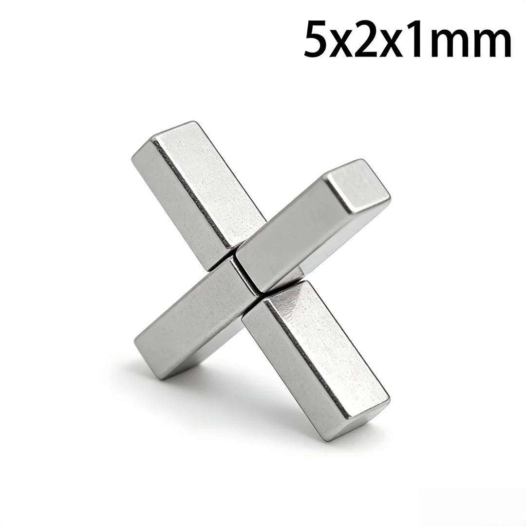5x2x1mm Thin Sheet Powerful Magnets 5*2*1 Small Strong Block Magnets For Fridge Diy Building Scientific Craft 5x2x1