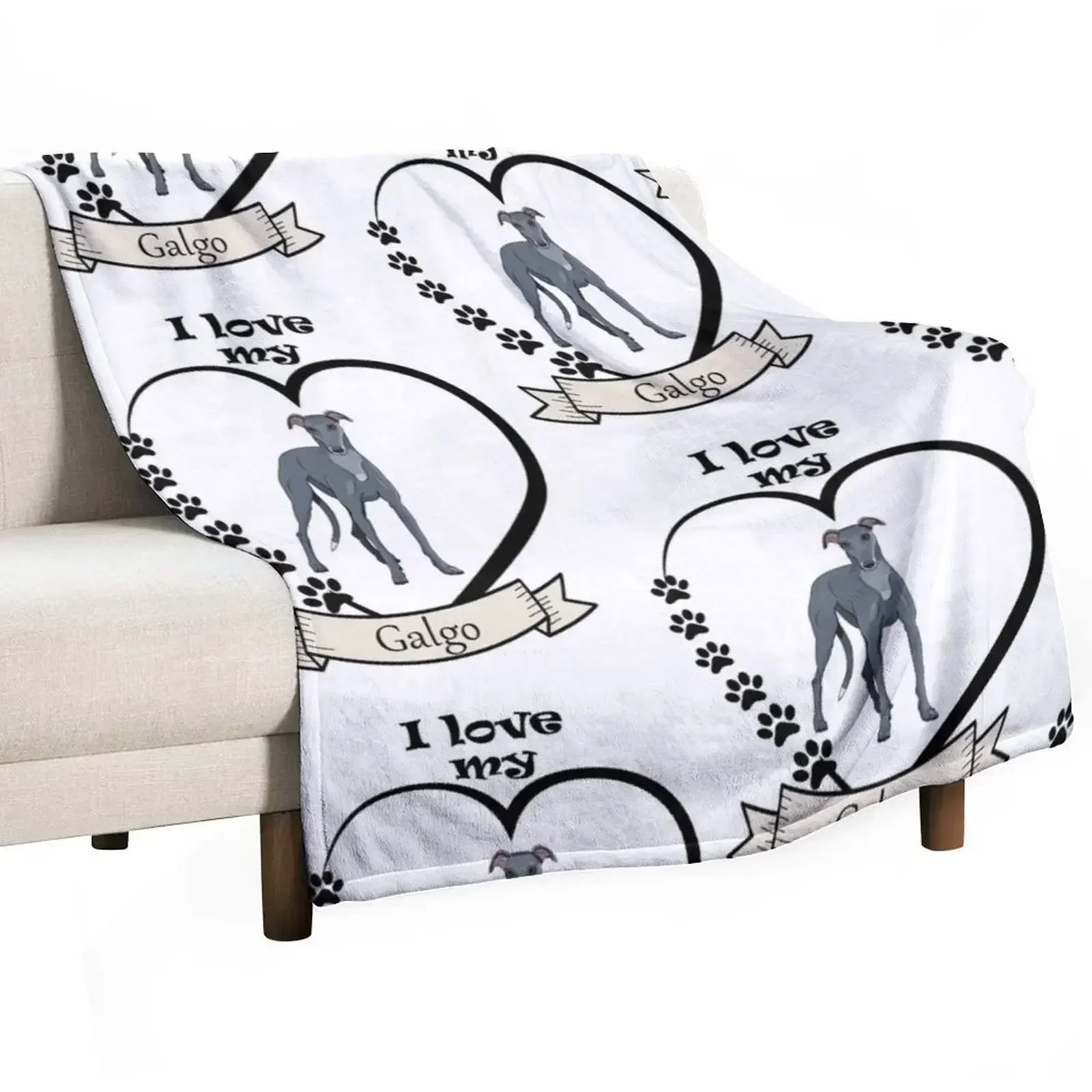 

Grey greyhound (galgo) Throw Blanket Large Sofas Luxury christmas gifts Blankets