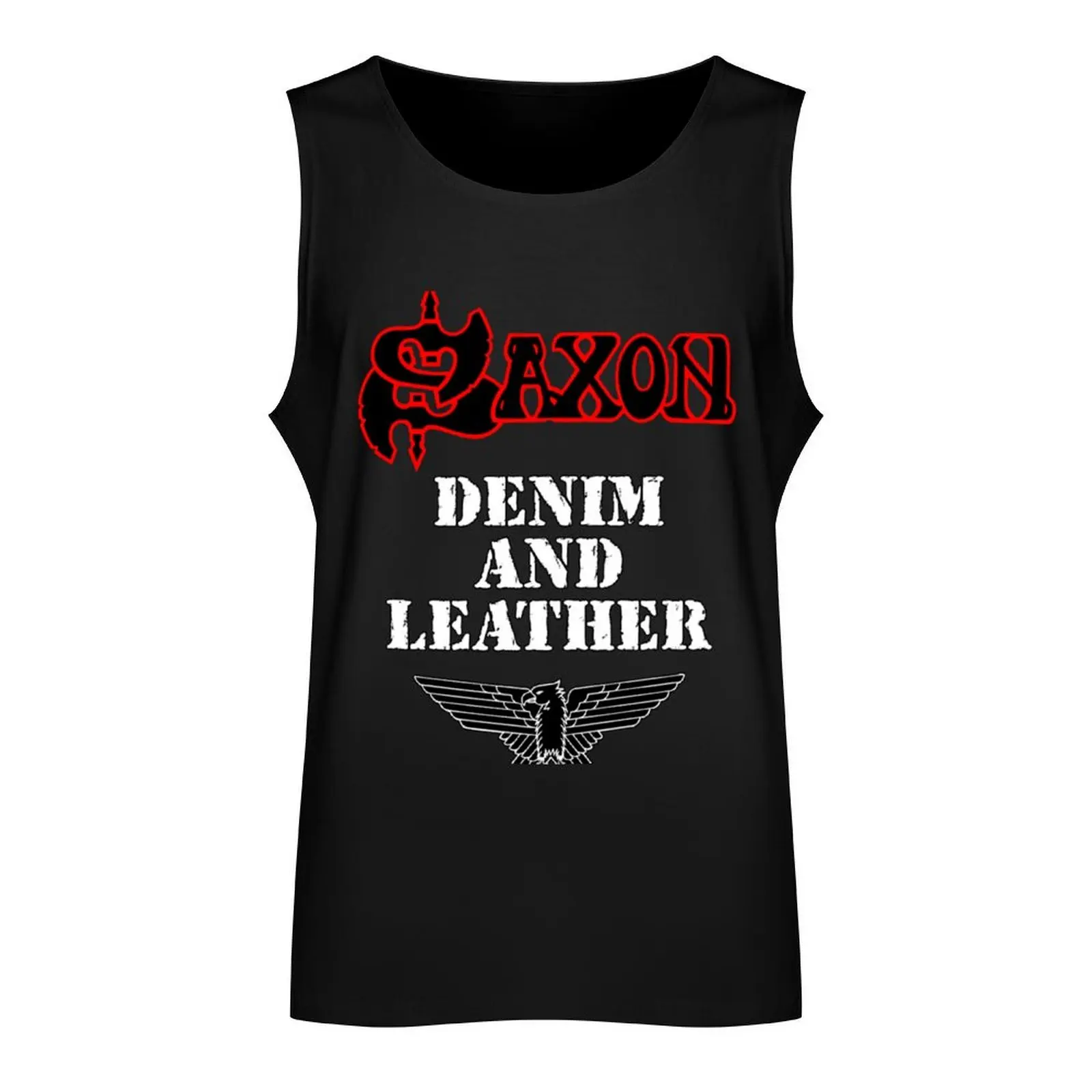 Denim and Leather by Saxon - Classic Old School Heavy Metal NWOBHM Classic Tank Top Men's clothes luxury style Men's t-shirts