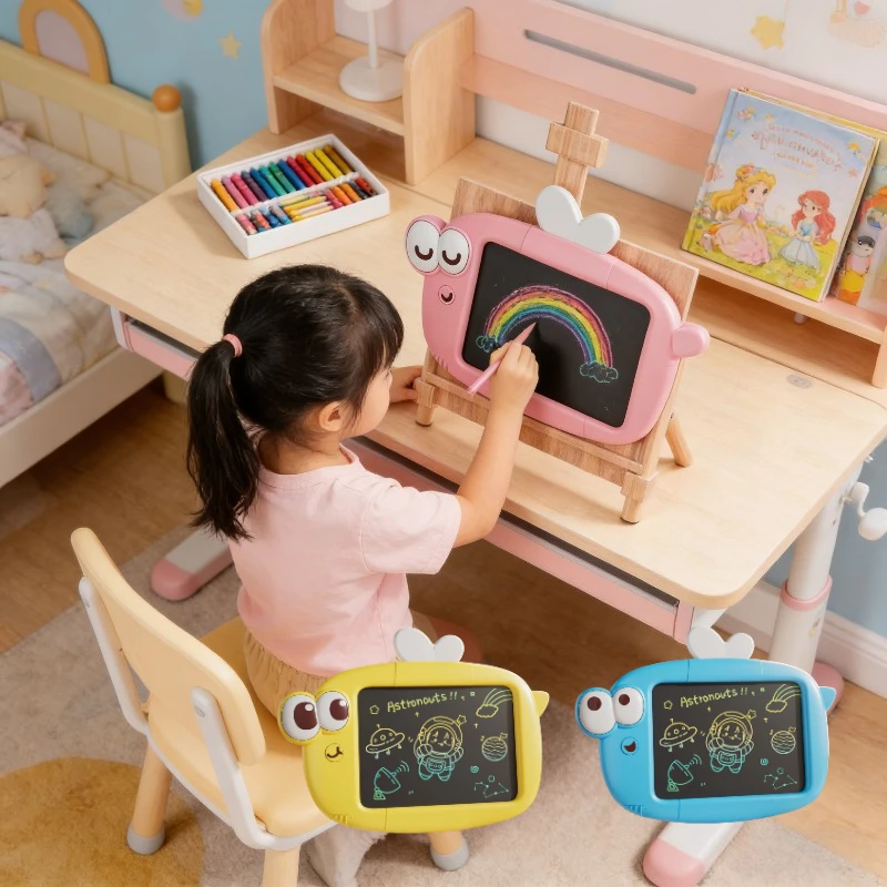 Placa de escrita de abelha das crianças brinquedos de desenho colorido bebê graffiti brinquedos em movimento escrita suave diversão quebra-cabeça iluminação papelaria