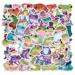 50PCS Cute Frog Stickers Exquisite Hand Account Materials Phone Cases Laptop Suitcases Water Cups Waterproof Stickers