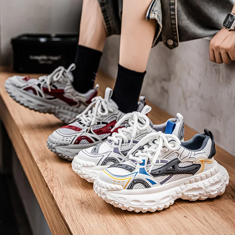 

Shoes for Men High Quality Breathable Mesh Sneakers Fashion Comfortable Platform Heightening Casual Mens Shoes Zapatillas Hombre