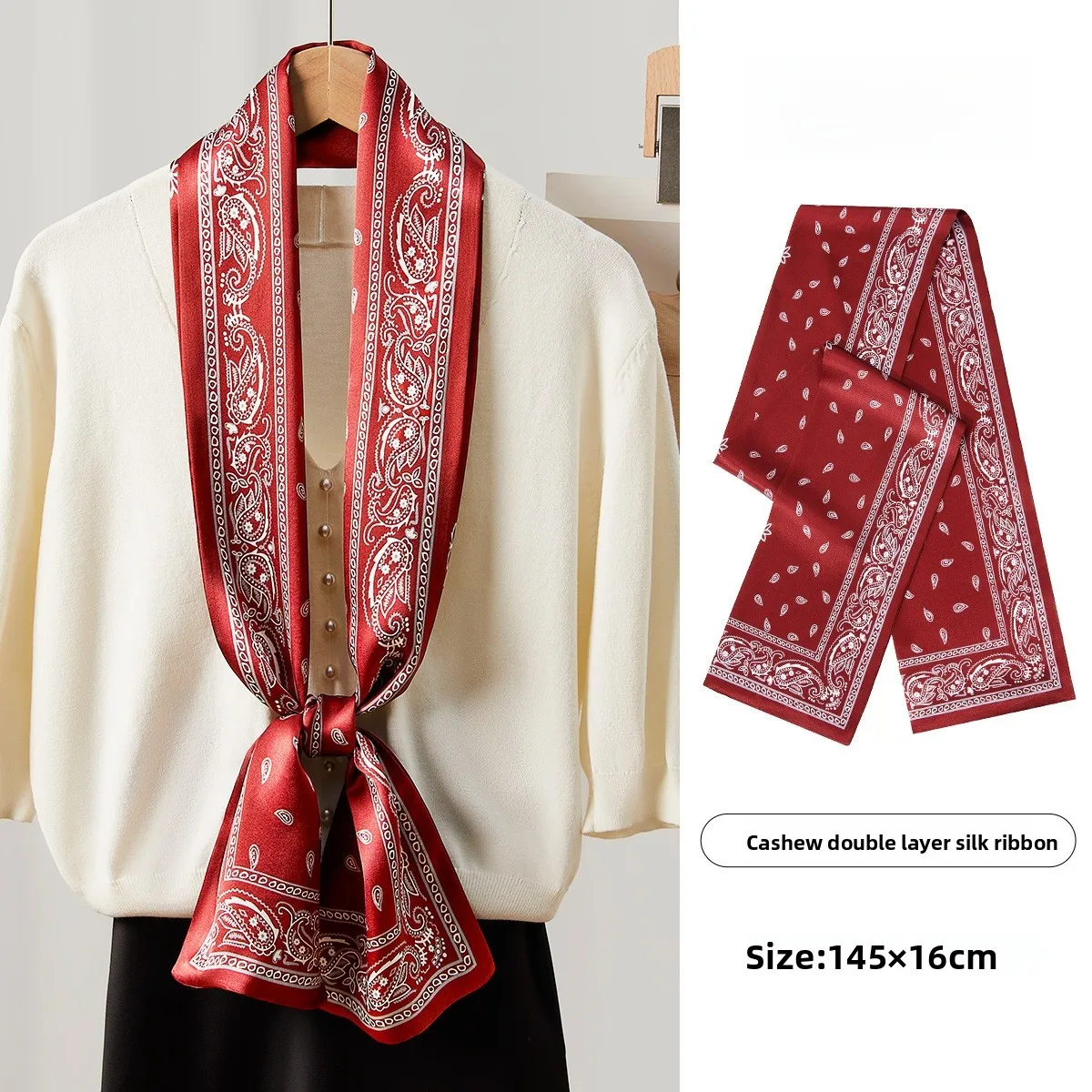 double-layer-silk-scarf-women's-00-silk-waistnut-flower-ne-protection-decorative-long-ribbon-gift-bag-paaging