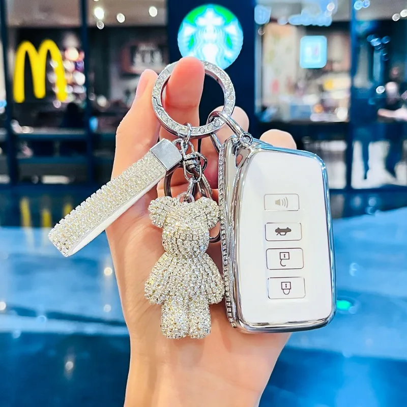 Car Key Case Cover for Lexus ES200 LS500 UX260 RX300 NX200 NX350h ES300h Key Shell Keychain Holder Car Interior Accessories