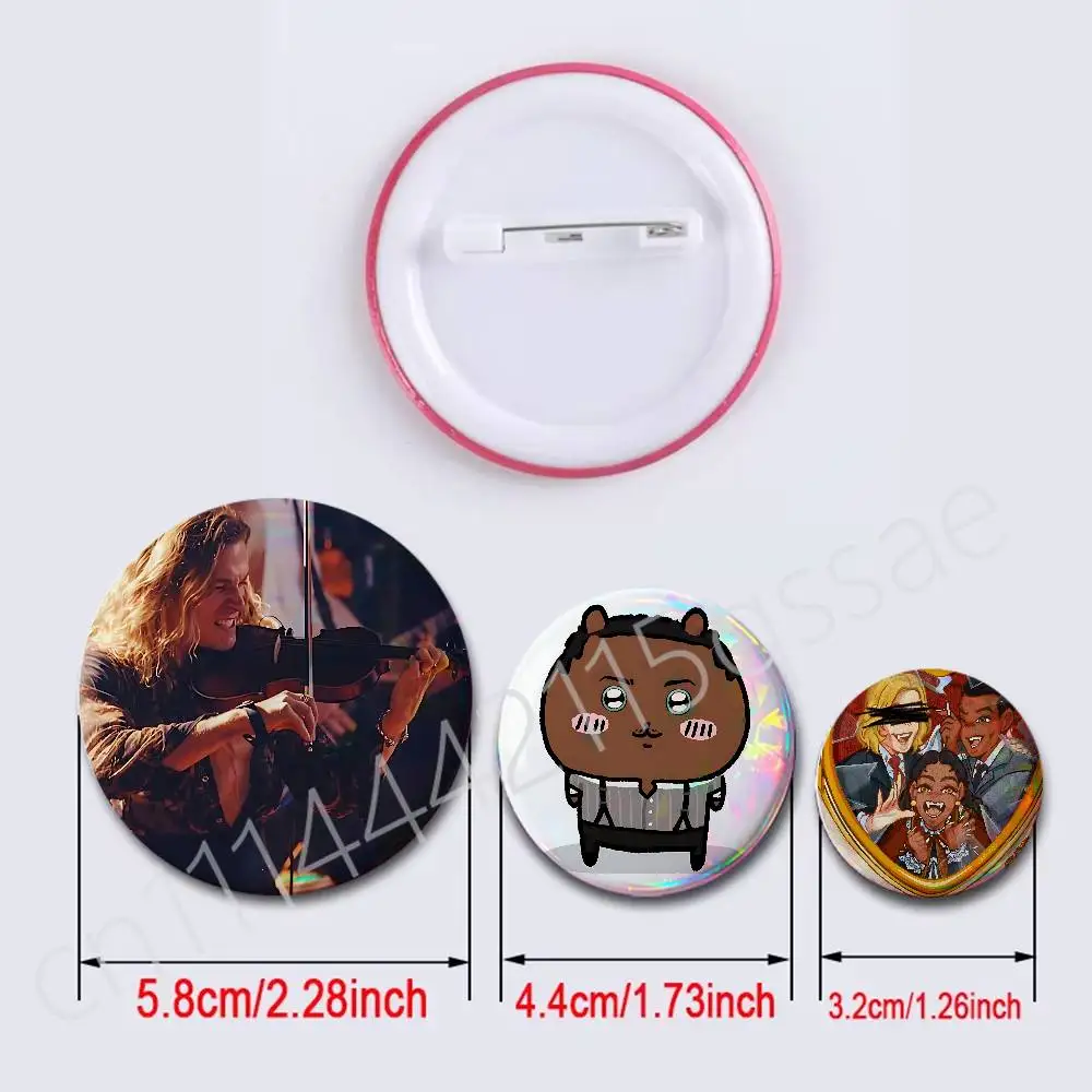 FOR Vampire Armand Lestat Badges Button Round Creative Pin Brooch Badge Bag Decor Accessories Fans Collect Friends Gifts