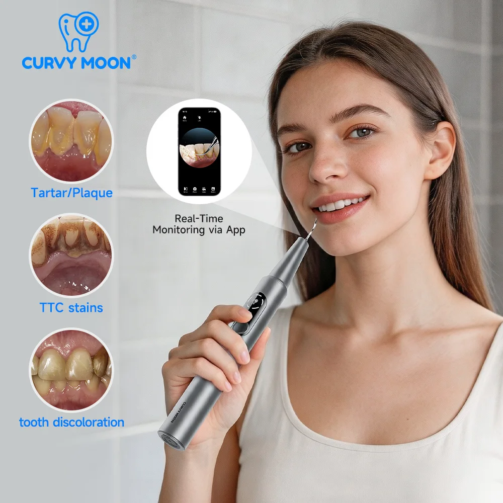 M1 Visible Electric Ultrasonic Teeth Cleaner with 500MP Camera Tartar Remover Coffe/Tobacco Stains Cleaning Teeth Whitening Tool image 2