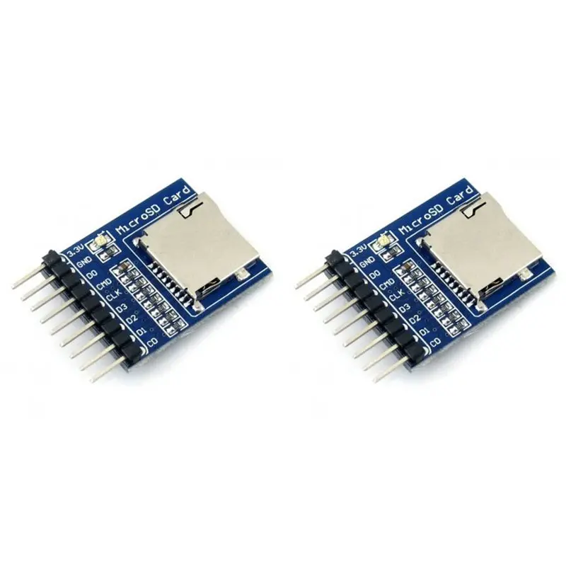 Exquisite-2X For Micro-SD (TF) Card Storage Module Development Board SD Card Module SD Card Holder 2.54Mm Pitch For SDIO & SPI